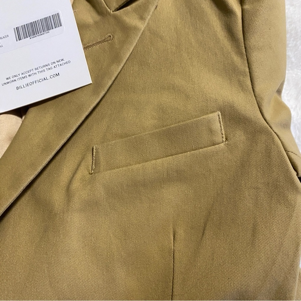 NWT Billie The Label Women's Yellow/Khaki Diana Blazer - Size XS - Picture 13 of 16